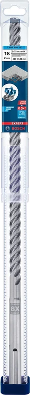 Bosch 1x EXPERT SDS max-8X Hammer Drill Bit (for Soft stone, Hard stone, Ø 18.00 mm, Professional Accessory Rotary Hammer Drill)