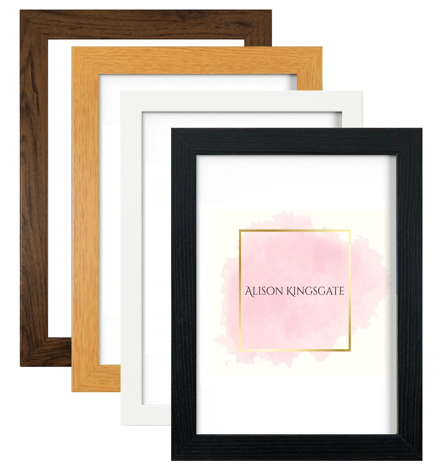 Modern 14x10 inch Picture Frame Black With Safe Perspex Front & Wall Hanging Hooks - Use In 14x10 frame - Photo Frame - 25x35cm Picture Frame (14" x 10" (35.6 x 25.4cm), Black)