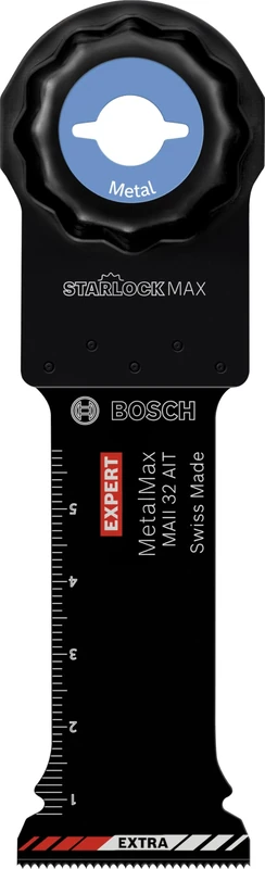 Bosch Professional 10x Expert MetalMax MAII 32 AIT Multitool Blades (for Steel, Stainless steel, Width 32 mm, Accessories Multitool)