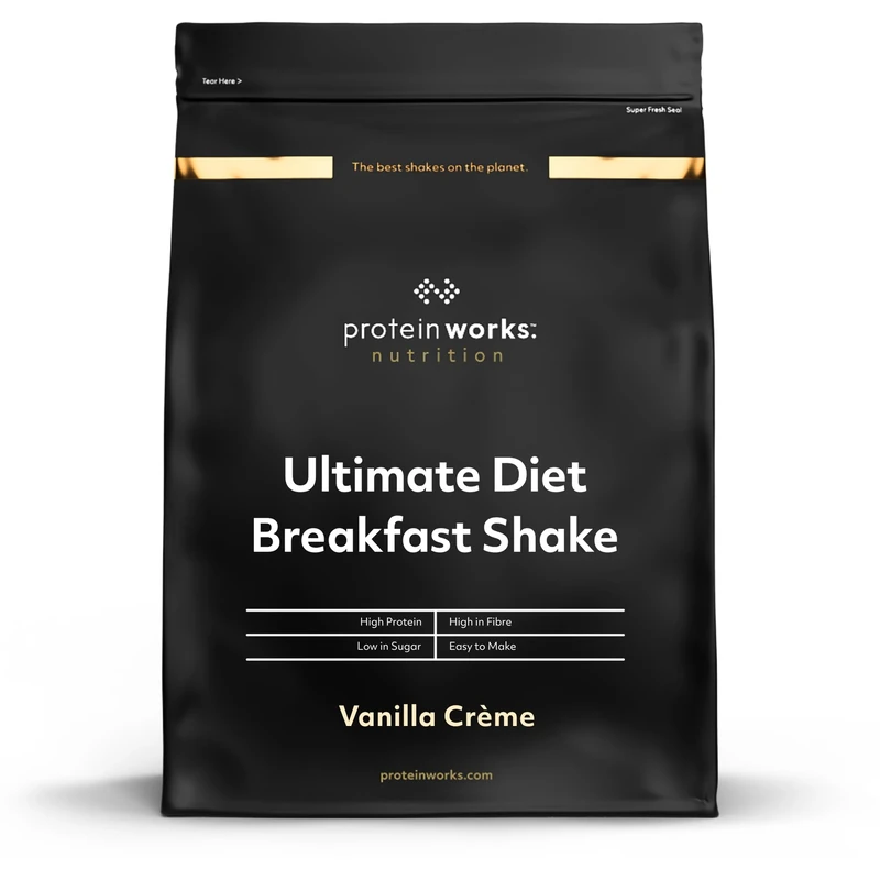 Protein Works | Diet Breakfast 360 - GOLD Innovation, On-the-Go Healthy Weight Loss Meal Replacement Shake, Added Caffeine, Low Sugar, Vanilla Crème, 36 Servings, 2kg