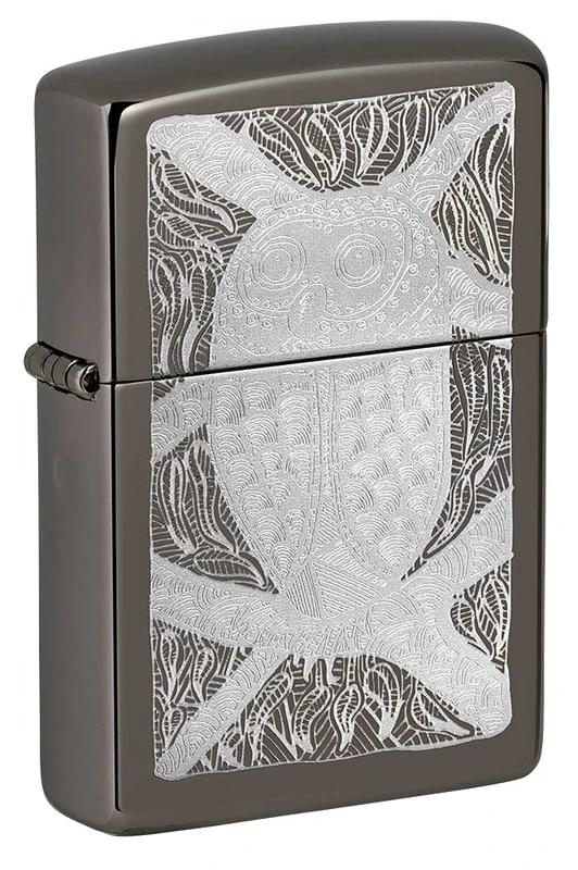 Zippo Windproof Lighter - John Smith Gumbula Design with Laser Engraving - Black Ice Finish - Refillable - Reusable - Windproof - Gift Box - Made in USA - Image 1