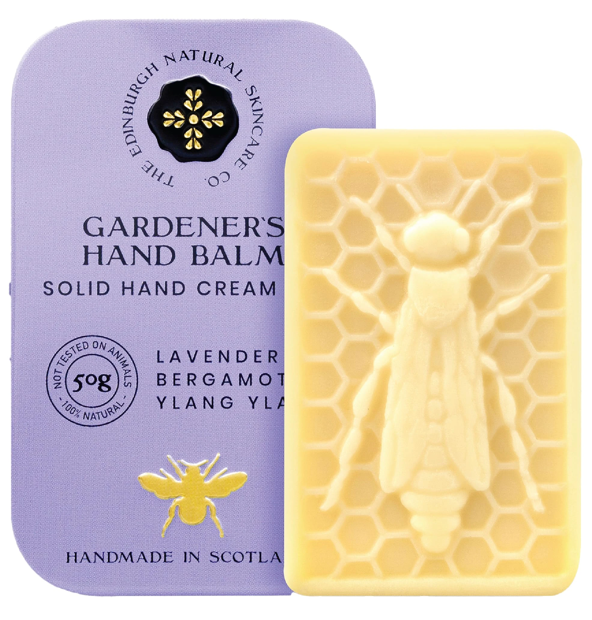 Gardener’s Hand Cream Bar – 100% Natural Moisturiser for Very Dry Hands | With Beeswax, Cocoa Butter & Coconut Oil | Long-Lasting, Travel-Friendly, Cruelty-Free, Ideal for Gifting | 50g
