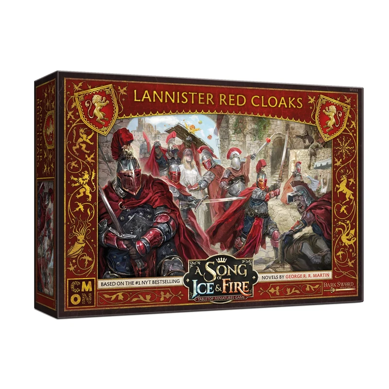 A Song of Ice and Fire Tabletop Miniatures Game Lannister Red Cloaks Unit Box | Strategy Game for Teens | Ages 14+ | 2+ Players | Average Playtime 45-60 Minutes | Made by CMON