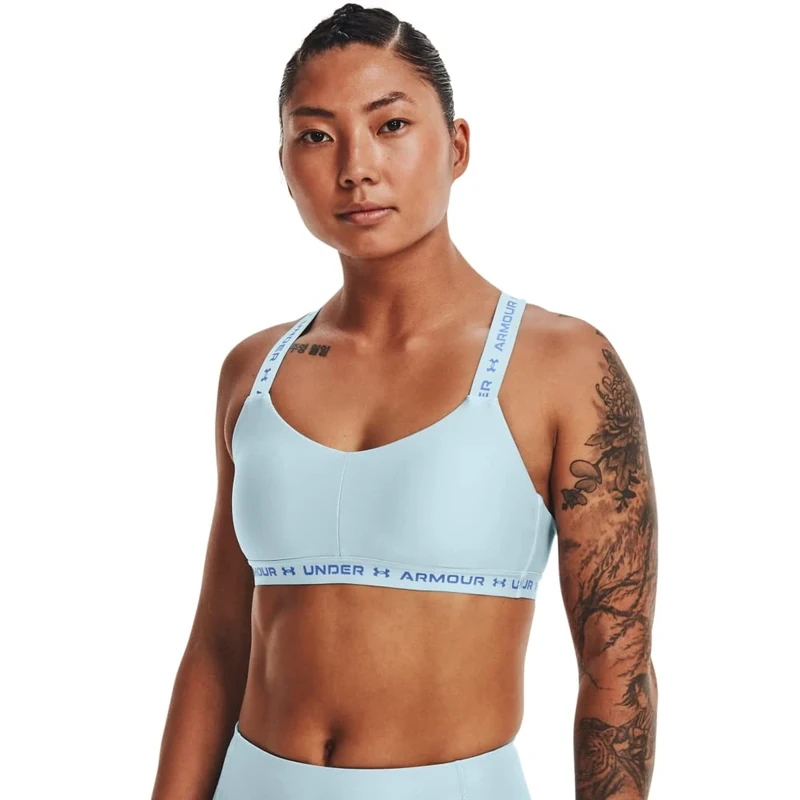 Under Armour Women's Crossback Low Impact Sports Bra - Blue XS
