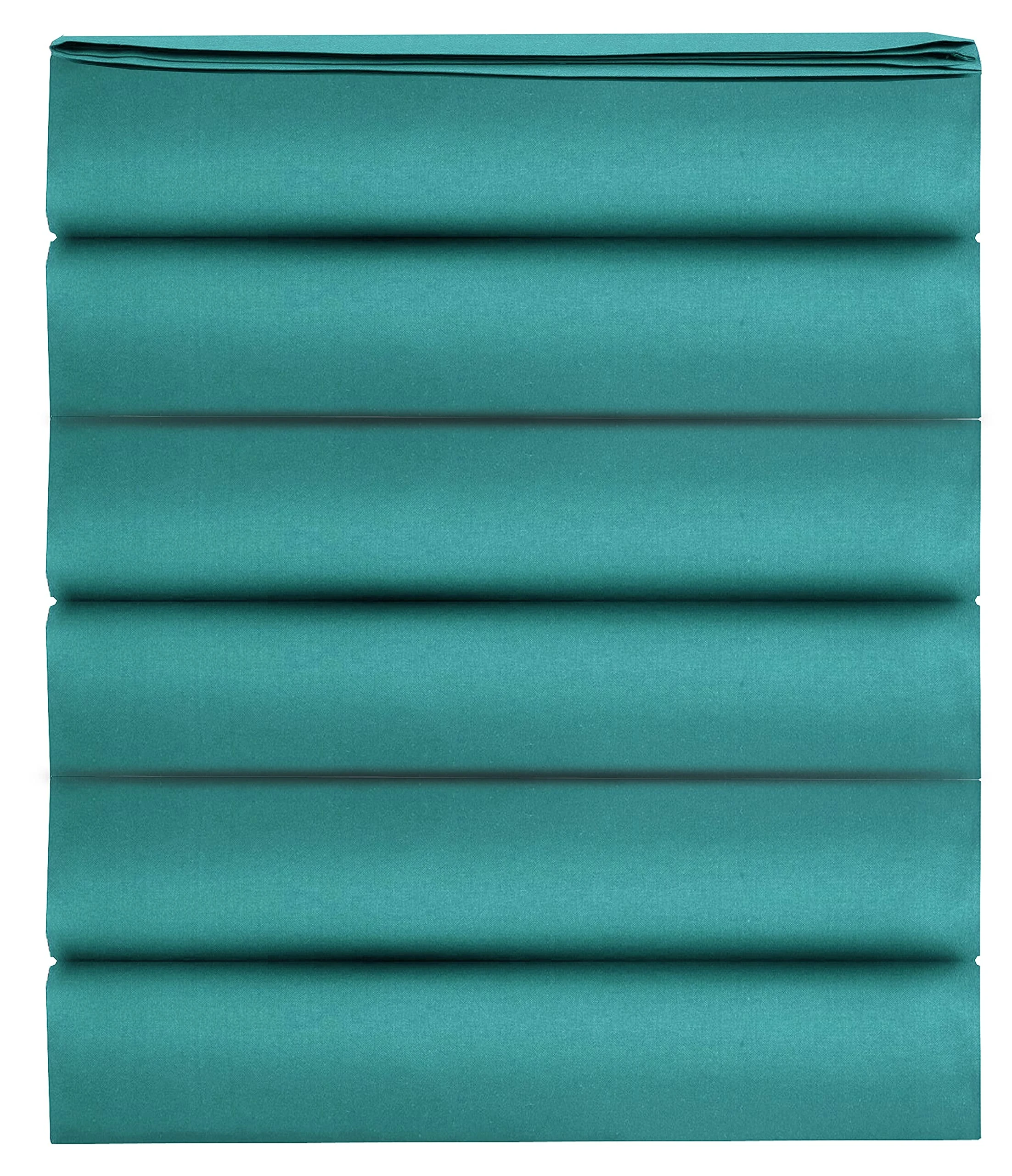 Elegant Comfort 6-PACK Luxury Flat Sheet Premium Hotel Quality Wrinkle and Fade Resistant 1500 Thread Count Egyptian Quality 6-Piece Bed Top Sheet,Twin/Twin XL, Turquoise