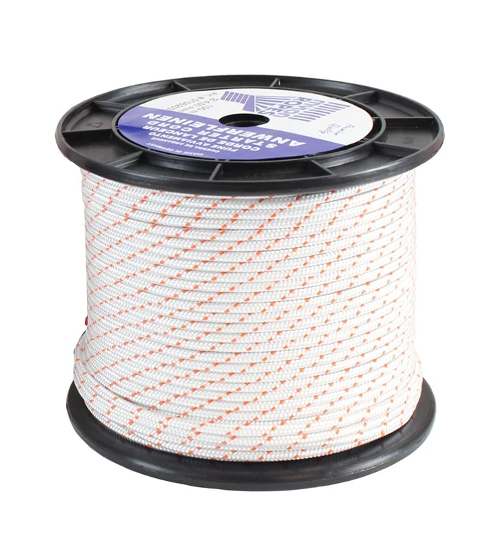 MYLON ROPES – Launcher Rope – Diameter 5.5 mm – Premium Quality – Made in Germany – for Lawnmowers, Brushcutters, Chainsaw and More – Orange – 100 m Roll - Image 1