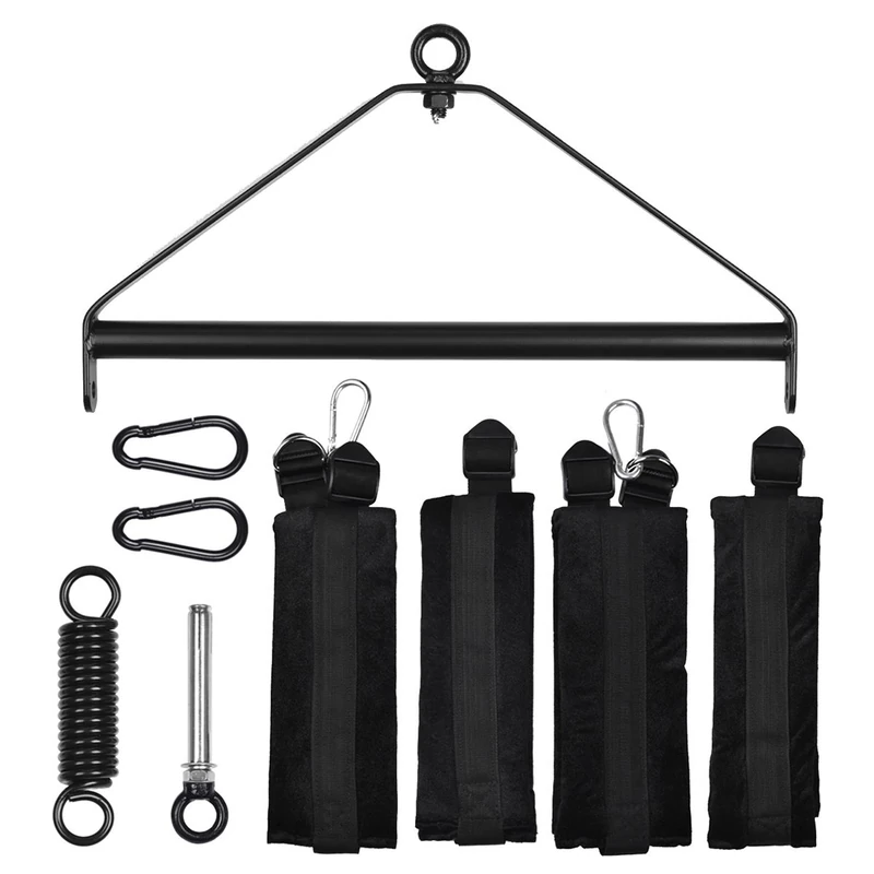 360 Spinning Swivel Sex Swing Set for Couples. Pleasure - Luxury Fantasy Yoga Swing Holds up to 750 lbs with Steél Triangle Support Frame, Spring and Hook. (Black Colour) - Image 1