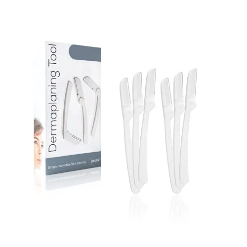 jasclair Dermaplaning Tool 6 Count - Razor for Eyebrows & Peach Fuzz