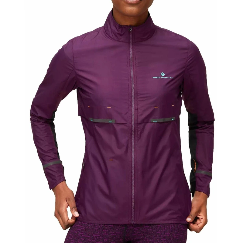RONHILL, Wmn's Tech Tornado Jacket, Grape/Jade, 8
