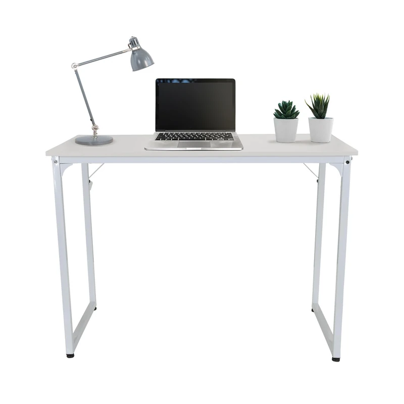 hjh OFFICE 821000 Desk WORKSPACE I 100 x 50 cm White Computer Desk PC Table Maximum Load 200 kg Robust and Easy to Clean