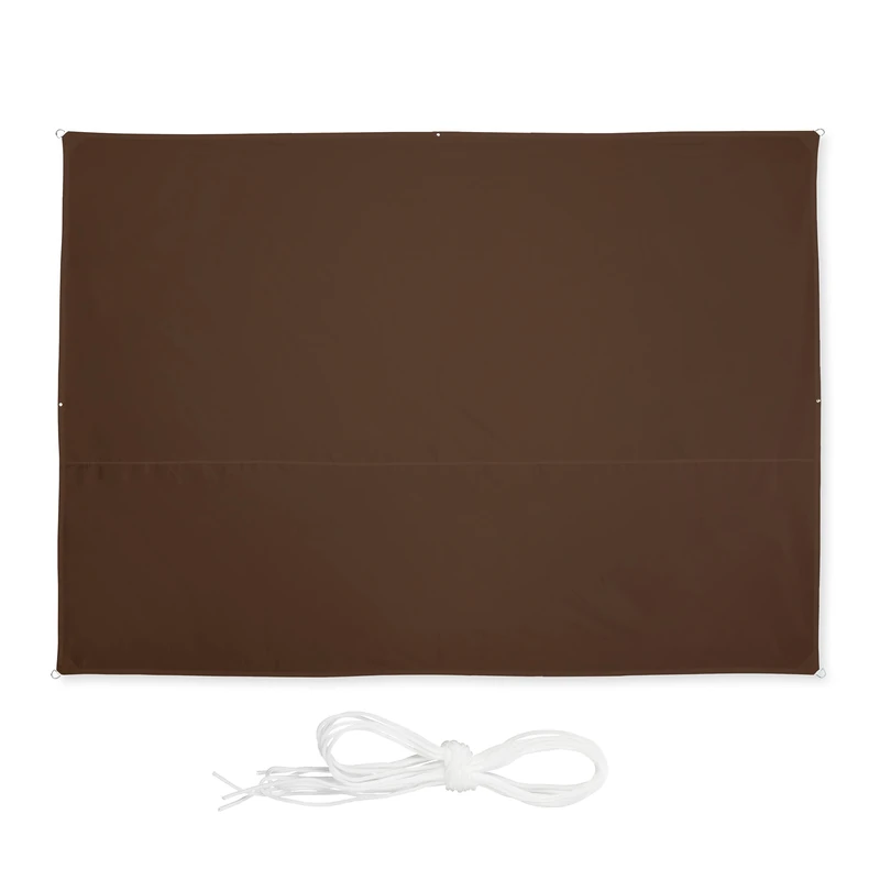 Relaxdays Sun Shade Sail 2.5 x 3.5 m - Brown UV Resistant
