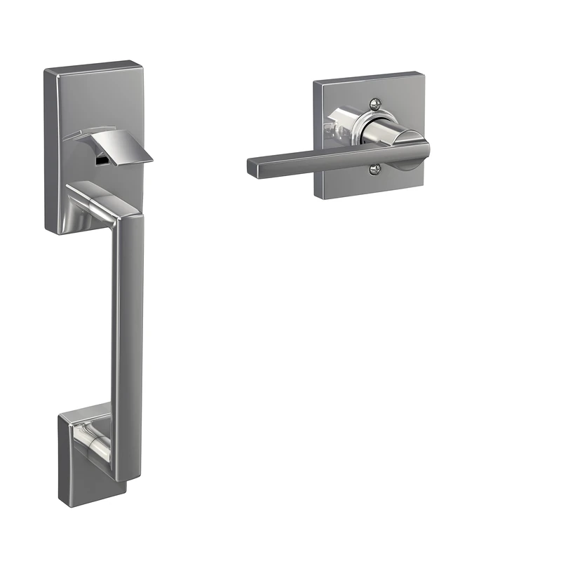 SCHLAGE Hoiyen FE285 CEN 625 LAT COL 16-080 10-027 134 Front Entry Handleset Interior, Collins Trim, Bright Chrome