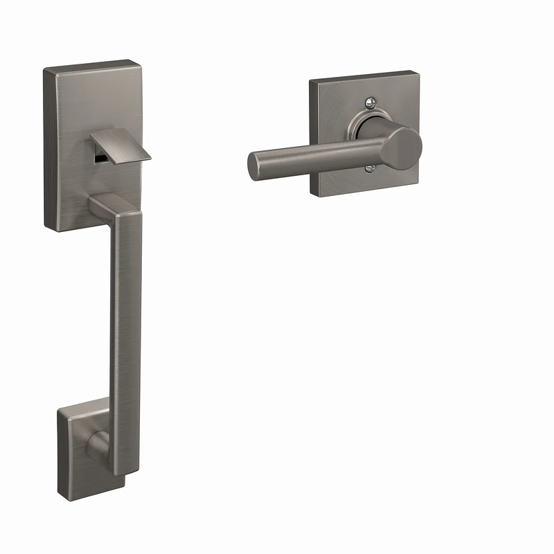 SCHLAGE Hoiyen FE285 CEN 619 BRW COL 16-080 10-027 134 Front Entry Handleset Interior, Collins Trim, Satin Nickel