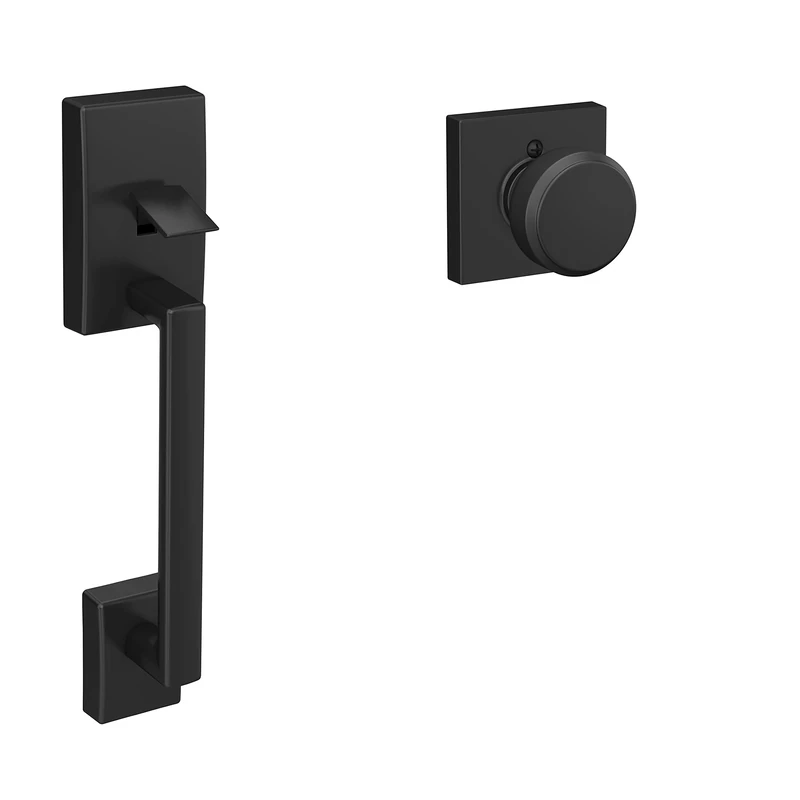 SCHLAGE FE285 CEN 622 BWE COL 16-080 10-027 134 Front Entry Handleset Interior, Collins Trim, Matte Black