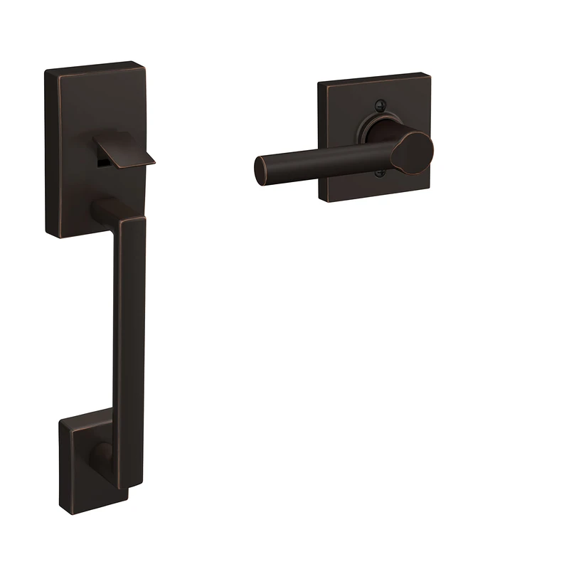 SCHLAGE FE285 CEN 716 BRW COL 16-080 10-027 134 Front Entry Handleset Interior, Collins Trim, Aged Bronze