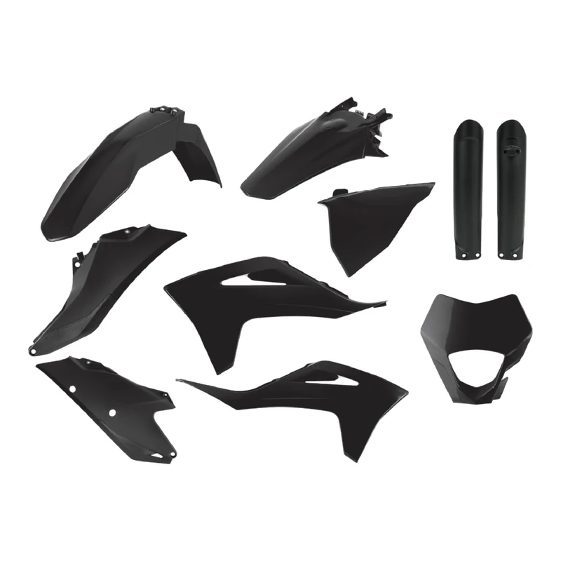 POLISPORT 91028 Polisport Enduro Plastic Replica Kit for Those Looking for OEM Quality for Gas Gas Motorcycles in Black