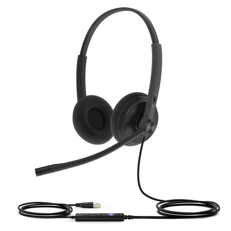 Yealink UH34 Casque Avec fil Arceau Bureau/Centre d'appels Noir