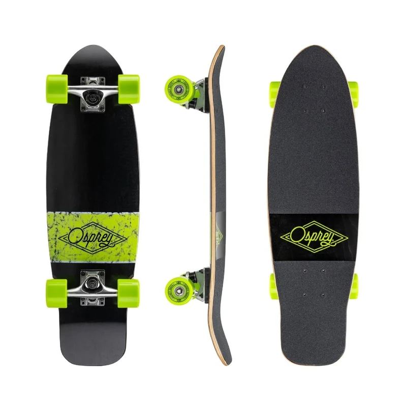 Osprey Cruiser Skateboard, Cruiser Board for Beginners, Entry Level Skateboard for Adults and Kids, Multiple Styles and Sizes, Overturn