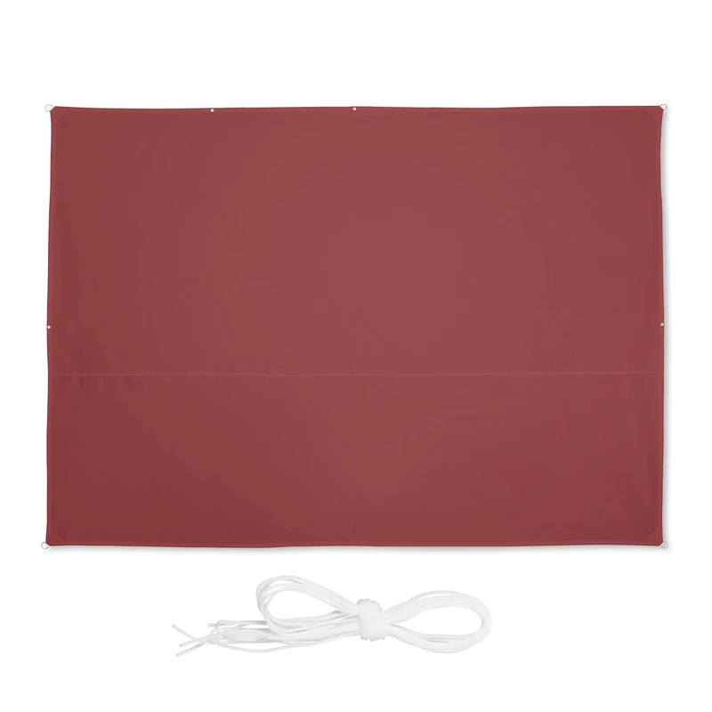 Relaxdays Shade Sail 4.5 x 3.5 m - Maroon Canopy