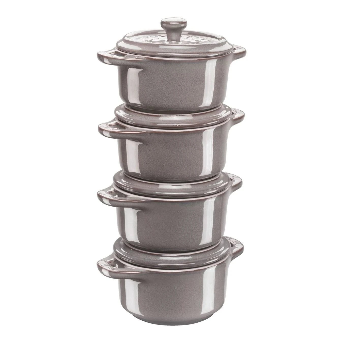 Staub, Ceramic By Staub Mini Cocotte Set 4 Compartments Round