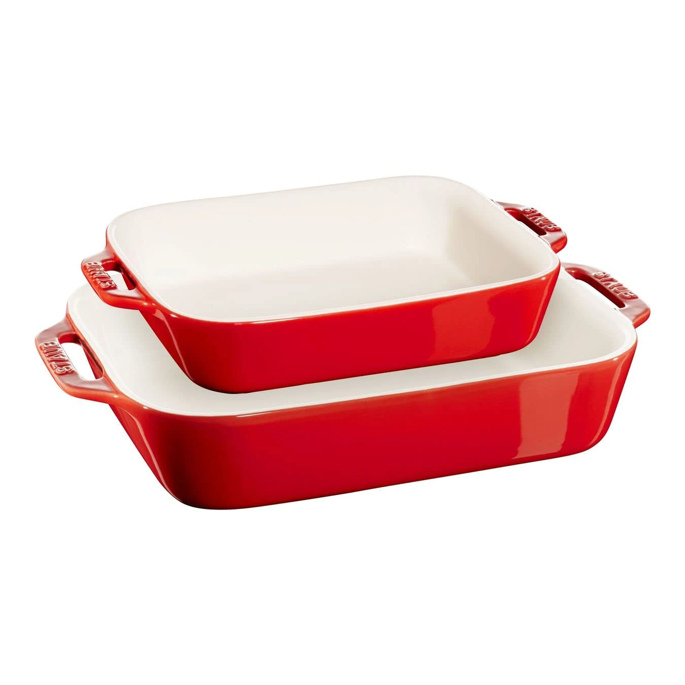 STAUB 40508-627 Ceramic Oven Dish Set 2 (20 x 14 + 20 x 27) Cherry Red