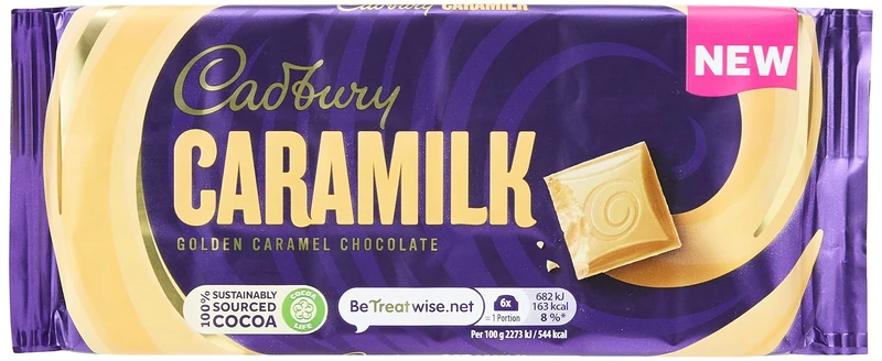 Cadbury Caramilk Golden Caramel Chocolate, 90 g Bar (Pack of 1)