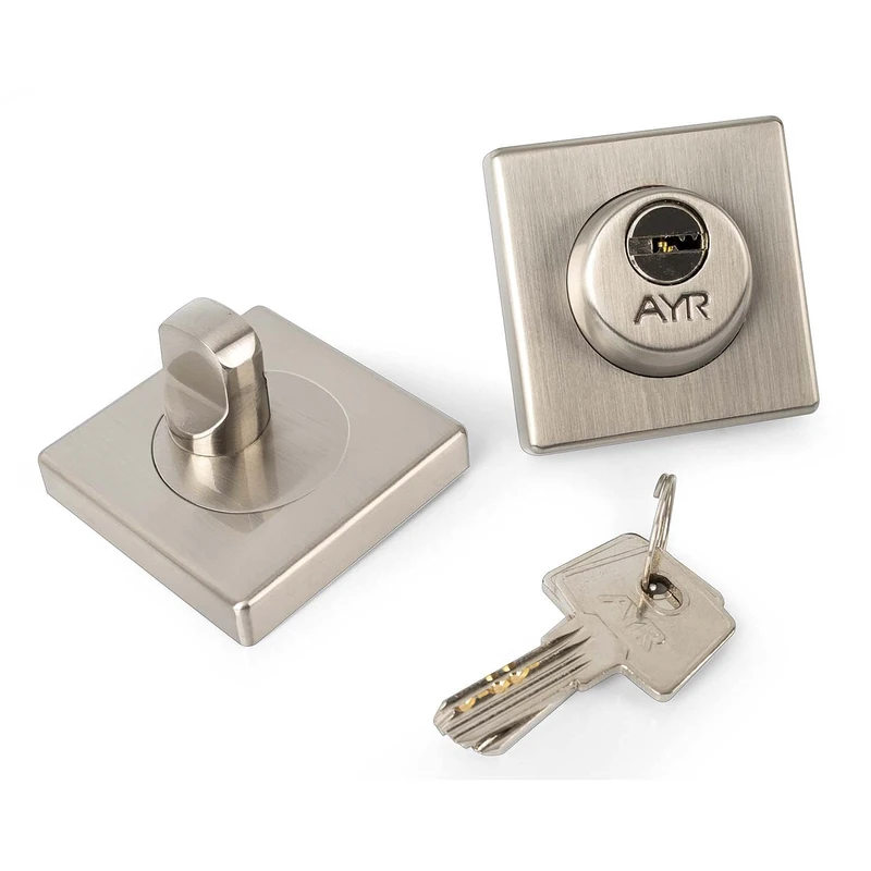 AYR 162 103-66 CM Close Door Handles and Locks, Brushed Nickel, 55x55mm