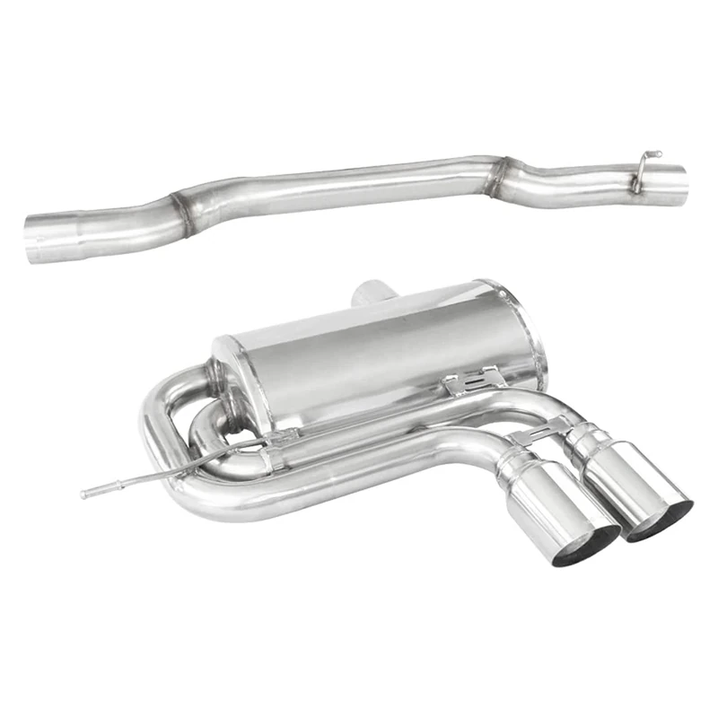 InoXcar 100% Inox Sport Exhaust compatible with Mini F55/F56 Cooper S/JCW 2.0 (192/231HP) 2019- (With OPF/GPF) 2x90mm Racing