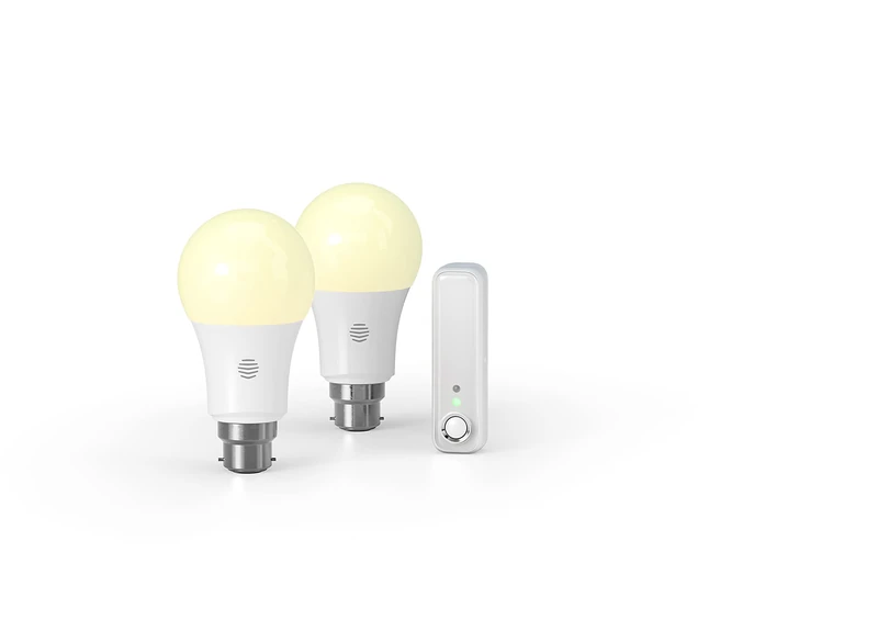 Hive 852002 Smart Lighting EUK-2x Dimmable B22 & Motion Sensor, White - Image 1