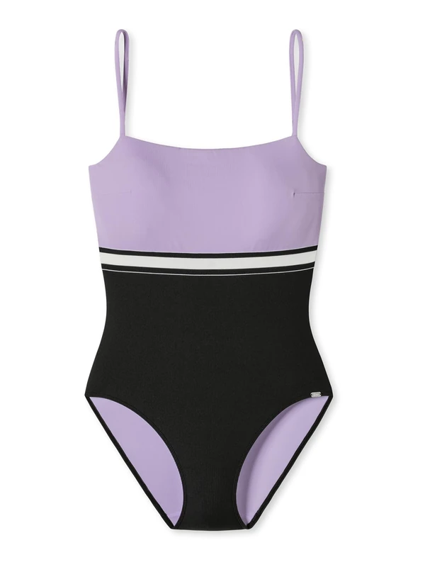 Schiesser Women's Badeanzug One Piece Swimsuit, Lilac, S