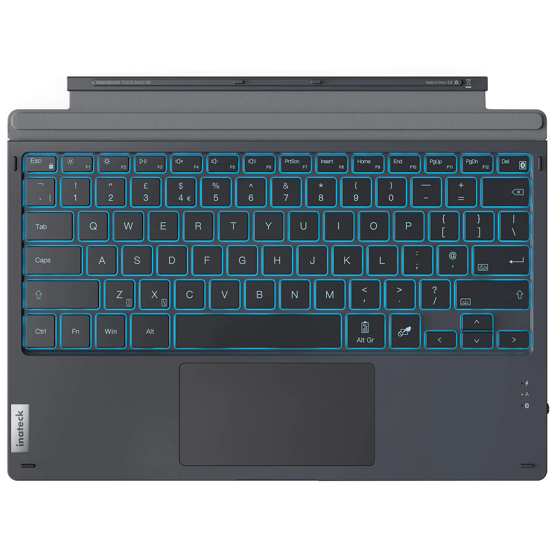 Inateck Surface Pro 7 Keyboard, 7 Color Backlight, Compatible with Surface Pro 7/7+/6/5/4, KB02026