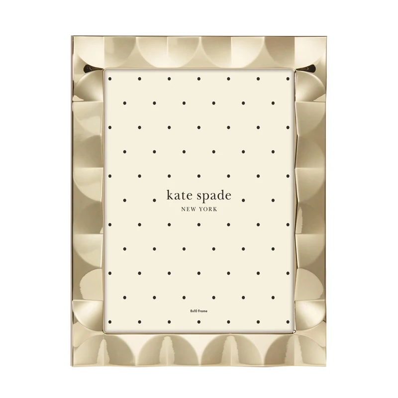 KATE SPADE Gold South Street 8" X 10" Scallop Frame, 1.80 LB
