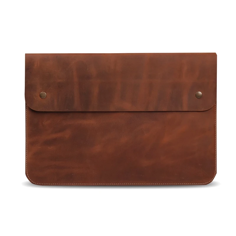 MegaGear Genuine Leather and Fleece Macbook Bag for 15 & 16 Inch -