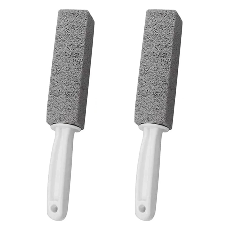 HengLiSam 2 Pack Handle Toilet Bowl Cleaner Pumice Stone Sticks, Hard Water Ring Stains Remover for Kitchen/Bath/Pool/Household Cleaning