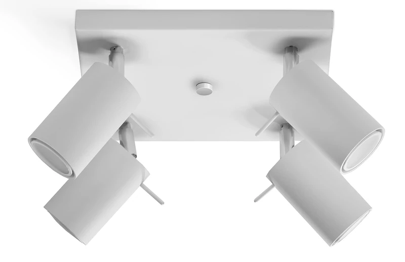 MiaLux Plaza Ceiling Light Indoor White Round 4 x GU10 up to max. 40 W 230 V IP20 Living Room Bedroom Staircase Hallway Energy Class A++