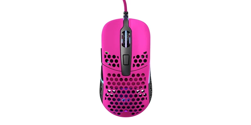 Xtrfy M42 RGB, Ultra-Light Wired Gaming Mouse, Cutting-Edge Pixart 3389 Sensor, Modular Casing (2 Sizes incl.) Adjustable RGB Lighting, Pink Edition