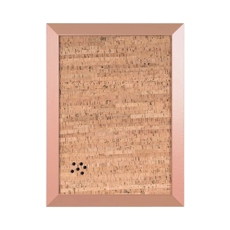 Bi-Office Kamashi Warning Panel, Decorative Cork Chalkboard, Copper Color MDF Frame, 90x60cm - Image 1