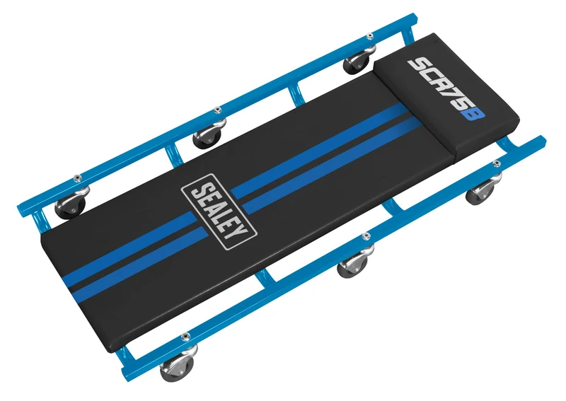 Sealey SCR75B American-Style Creeper 36" with Steel Frame & 6 Wheels - Blue - Image 1