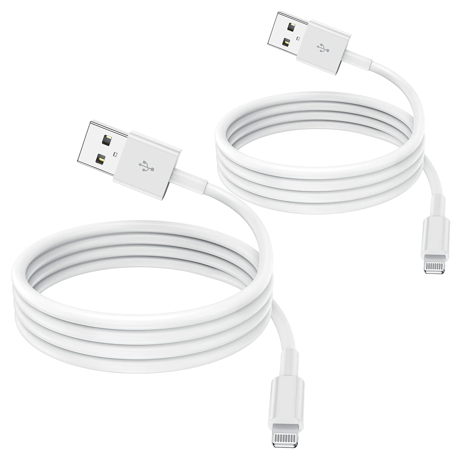 2 Pack Apple MFi Certified iPhone Charger Cable 2m, Apple Lightning to USB Cable Cord 2 metres Fast Charging A pple Phone Long Cable for iPhone13/12/12 mini/ 11/11Pro/Max/X/XS/XR/XS Max/8/7/6/iPad