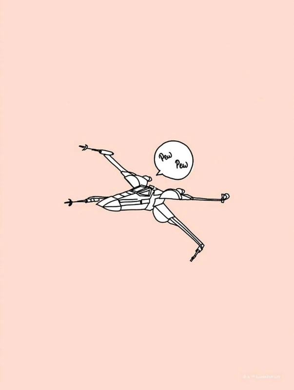 Komar Wall Picture Star Wars Pew Pew Size 30 x 40 cm (without Frame) Decoration Children's Room Poster Art Print