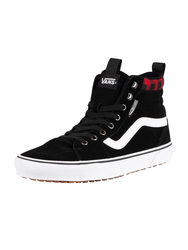 Vans Men's Filmore Hi VansGuard Sneaker, (Suede) Black/red Plaid, 7 UK