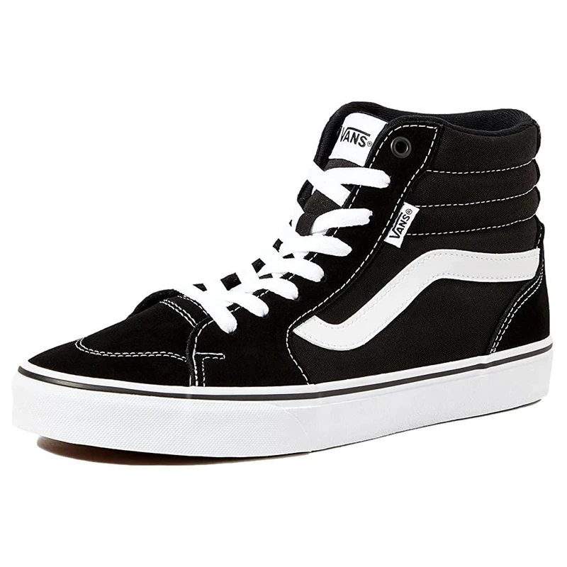 Vans Women's Filmore Hi Suede/Canvas Sneaker, Suede Canvas Black White, 4.5 UK
