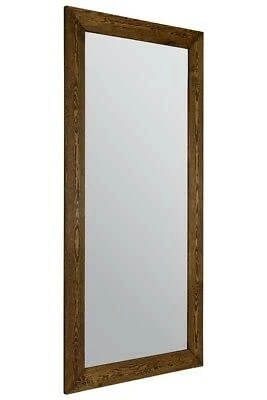 Large Natural Solid Wood Wall Mirror 5ft8 x 2ft8 172cm x 81cm
