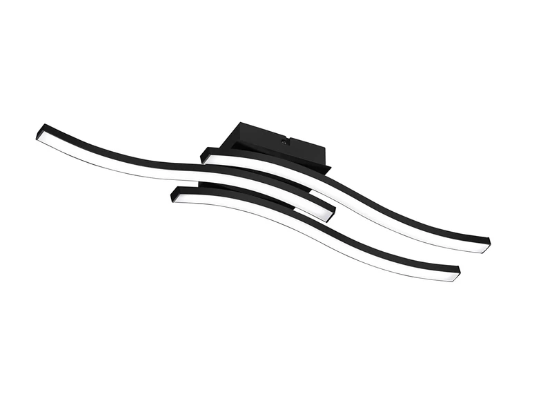 Reality Leuchten Route R62473132 LED Ceiling Light Matt Black Includes 3X 5 Watt LEDs