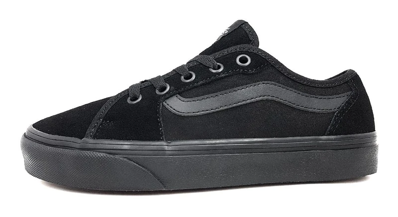 Vans Women's Sneaker, Suede Canvas Black, 3 UK