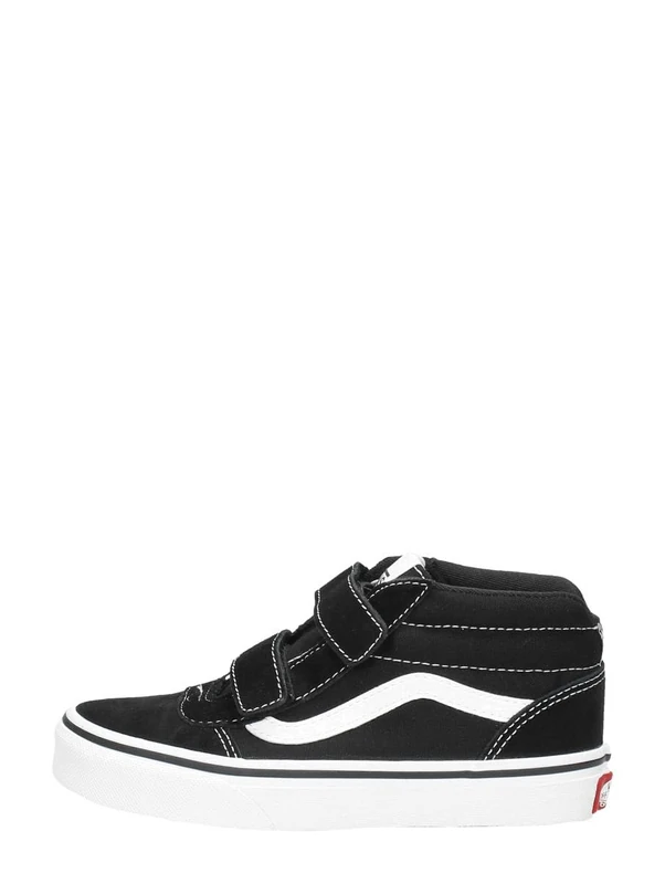 Vans Unisex Kids Ward Mid V-Velcro Sneaker, Suede Canvas Black White, 5 UK Child