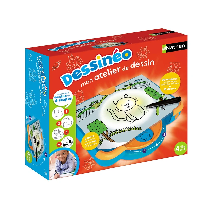 Nathan -31144 Dessineo Mon Atelier from 4 Years - Light Drawing Platform, 31144, Multi-Coloured - Image 1