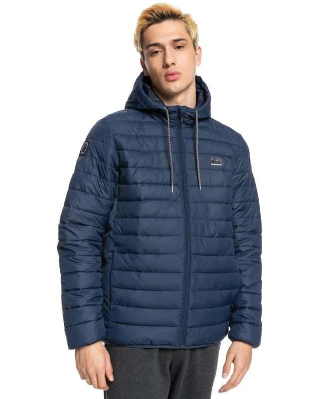 Quiksilver Young Mens Scaly Hood Windbreaker, Navy Blazer, XXL UK