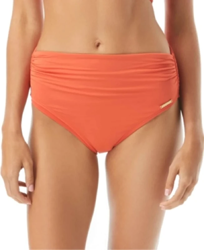 Vince Camuto Womens Ruched Convertible Swim Bottom Separates Orange S