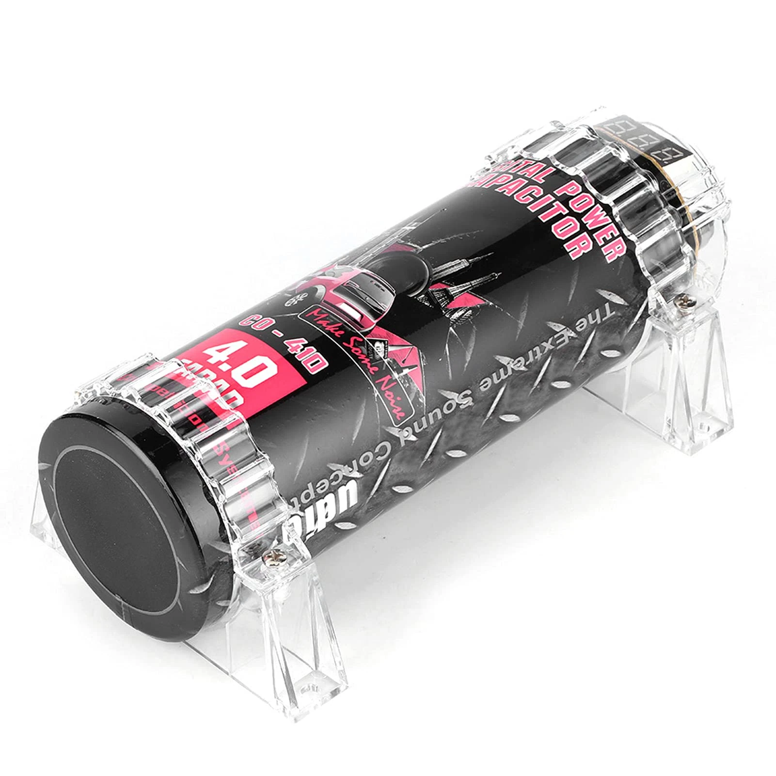 aqxreight - Power Capacitor, 4 Farad Power Car Audio Amplifier Capacitor, LED Voltage Display Power